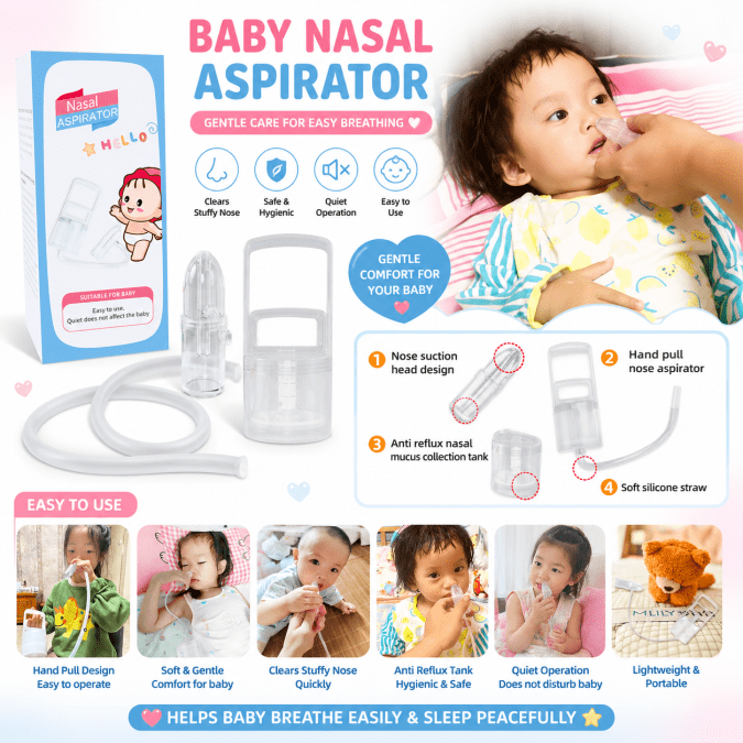 Manual Baby Hand Pump Nasal Aspirator